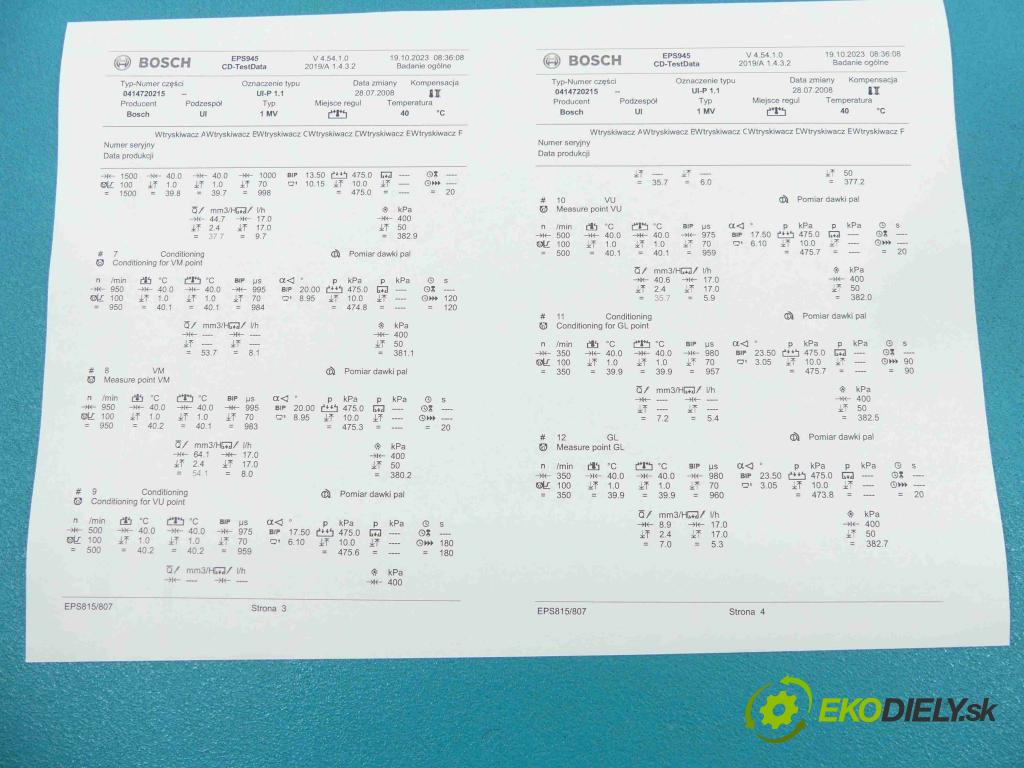 Vw Golf IV 1997-2003 1.9 tdi 101 HP manual 74 kW 1896 cm3 5- vstrekovacie čerpadlo 0414720215 (Vstrekovače)