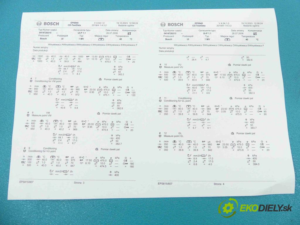 Vw Golf IV 1997-2003 1.9 tdi 101 HP manual 74 kW 1896 cm3 5- vstrekovacie čerpadlo 0414720215 (Vstrekovače)