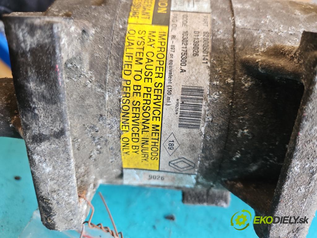 Renault Megane II 2003-2008 1.6 16v 107 HP manual 79 kW 1598 cm3 5- Kompresor: klimatizácie 8200050141 (Kompresor klimatizácie)