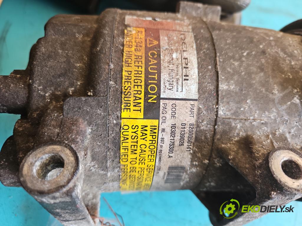 Renault Megane II 2003-2008 1.6 16v 107 HP manual 79 kW 1598 cm3 5- Kompresor: klimatizácie 8200050141 (Kompresor klimatizácie)