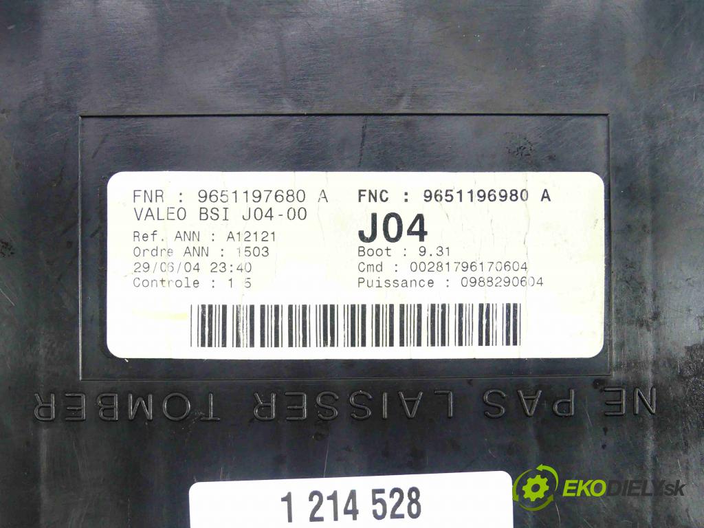 Peugeot 307 2.0 hdi 90 HP manual 66 kW 1997 cm3 5- modul riadiaca jednotka 9651197680A (Ostatné)