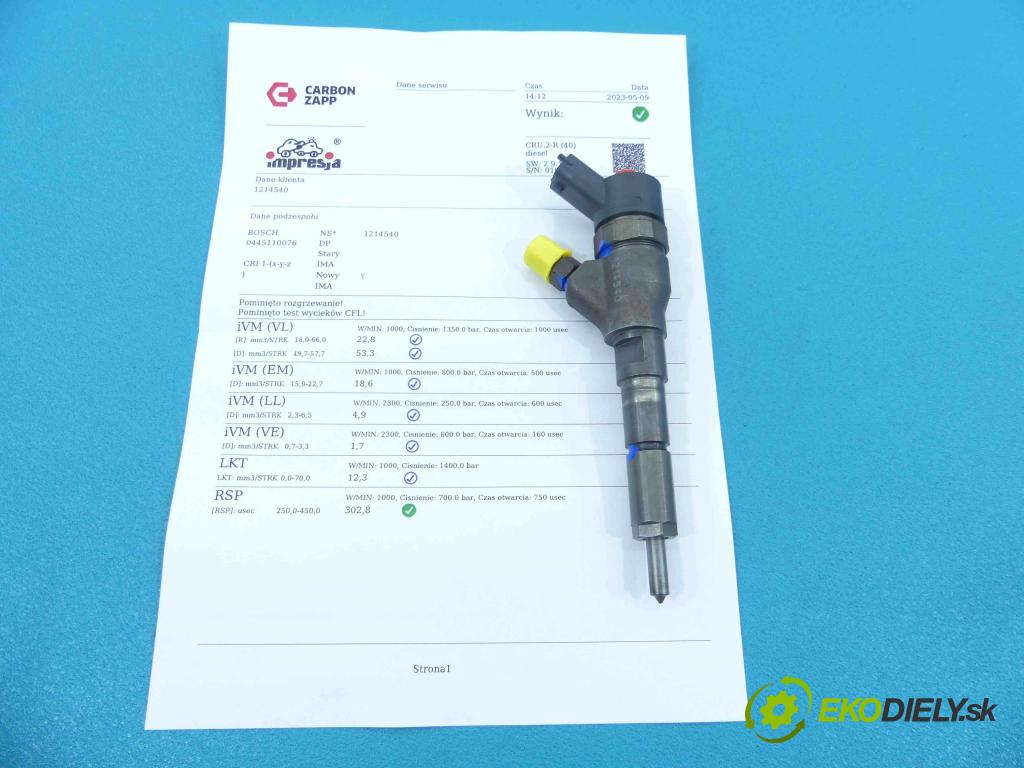 Peugeot 307 2.0 hdi 90 HP manual 66 kW 1997 cm3 5- vstrek 0445110076 (Vstrekovače)