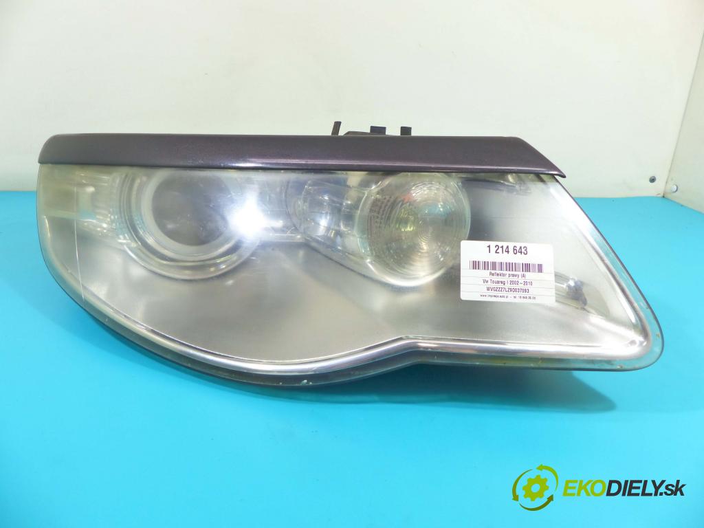 Vw Touareg I 2002-2010 2.5 tdi 174 HP automatic 128 kW 2461 cm3 5- Reflektor: pravý 7L6941032C (Pravé)
