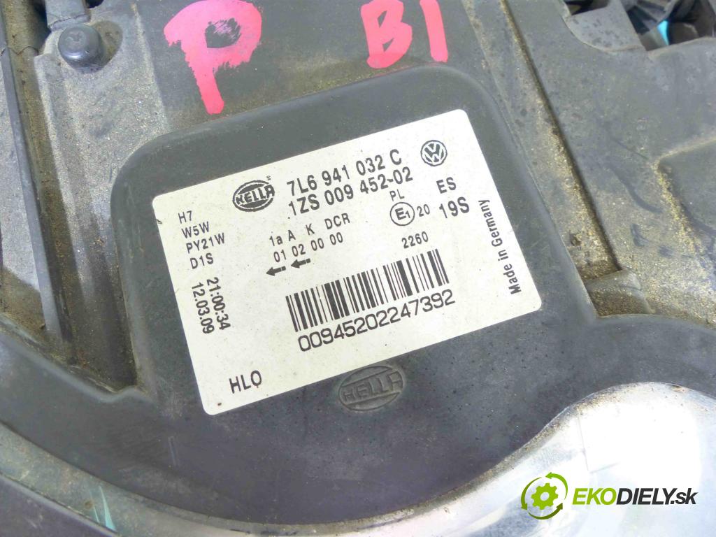 Vw Touareg I 2002-2010 2.5 tdi 174 HP automatic 128 kW 2461 cm3 5- Reflektor: pravý 7L6941032C (Pravé)