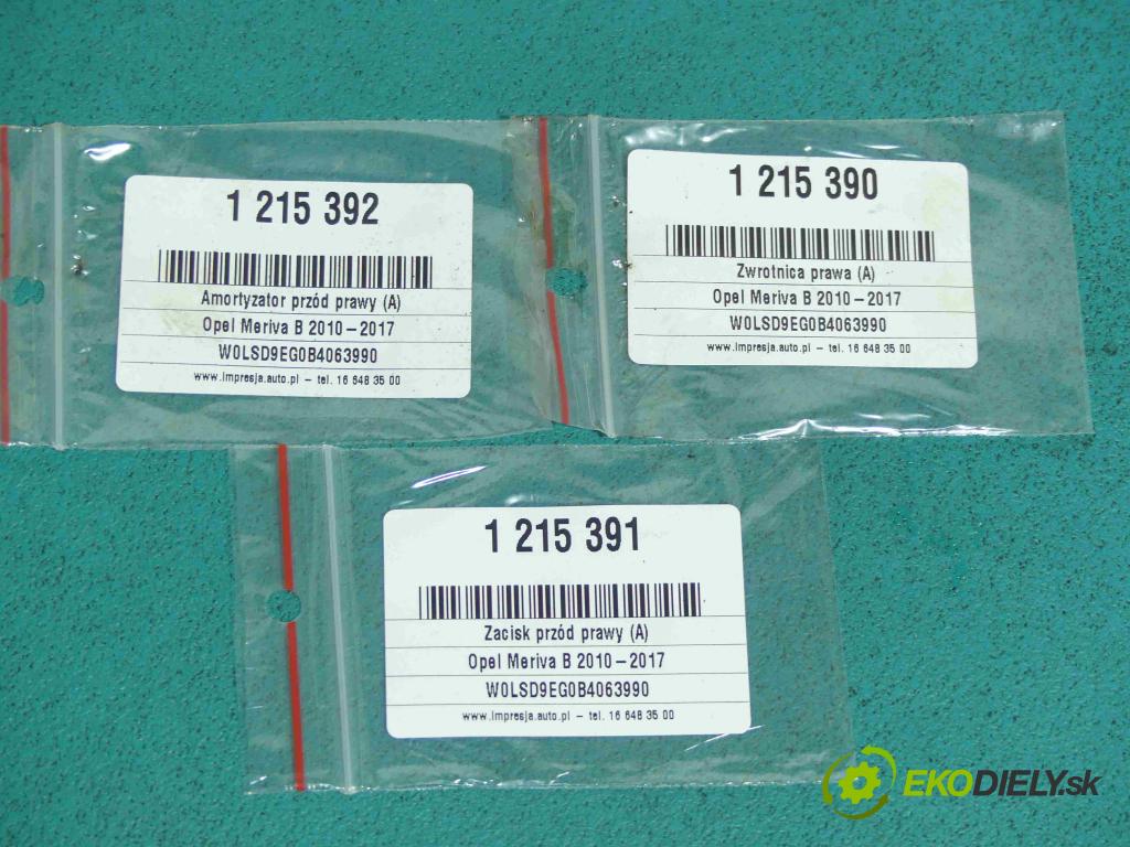 Opel Meriva B 2010-2017 1.7 cdti 110 HP manual 81 kW 1686 cm3 5- tlmič predné pravý 13268959 (Ostatné)