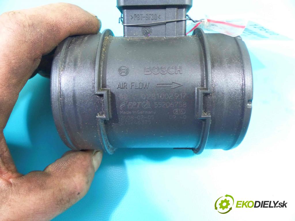 Fiat Bravo II 2007-2014 1.6 jtd 105 HP manual 77 kW 1598 cm3 5- průtokoměr: 0281002917 (Váhy vzduchu)