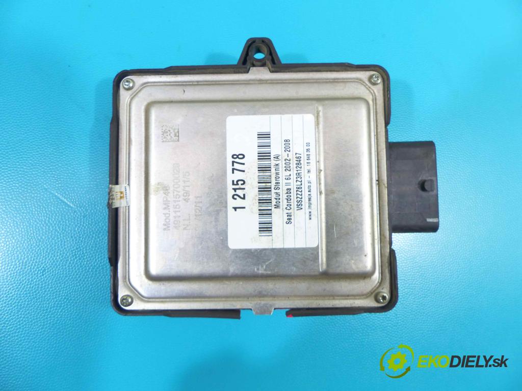 Seat Cordoba II 6L 2002-2008 1.4 16v 75 HP manual 55 kW 1390 cm3 4- modul riadiaca jednotka 4911515700029 (Ostatné)