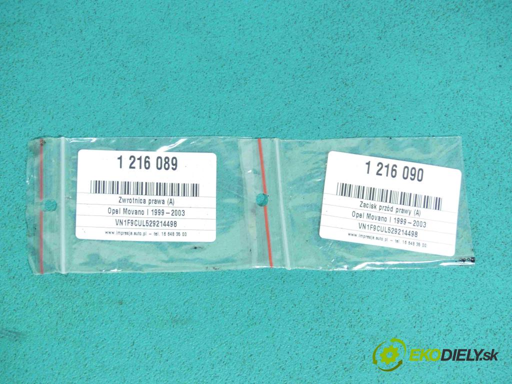 Opel Movano I 1999-2003 2.5 dci 114 HP manual 84 kW 2463 cm3 5- náboj pravé  (Náboje)