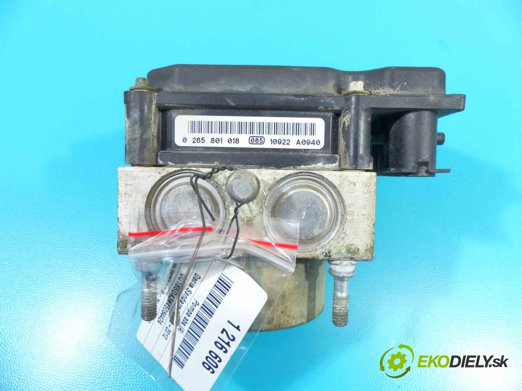 Dacia Sandero I 2008-2012 1.6 8v 84KM manual 62 kW 1598 cm3 5- čerpadlo abs 0265801018 (Pumpy ABS)