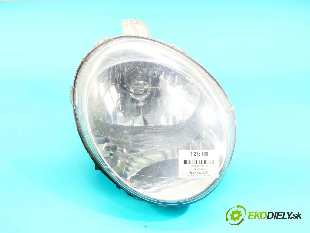 Daewoo Matiz 1.0 64 HP manual 47 kW 995 cm3 5- Reflektor: pravý  (Pravé)