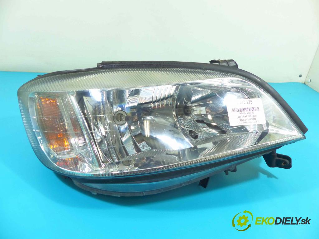Opel Zafira A 1999-2005 2.0 dti 101 HP manual 74 kW 1995 cm3 5- Reflektor: pravý  (Pravé)