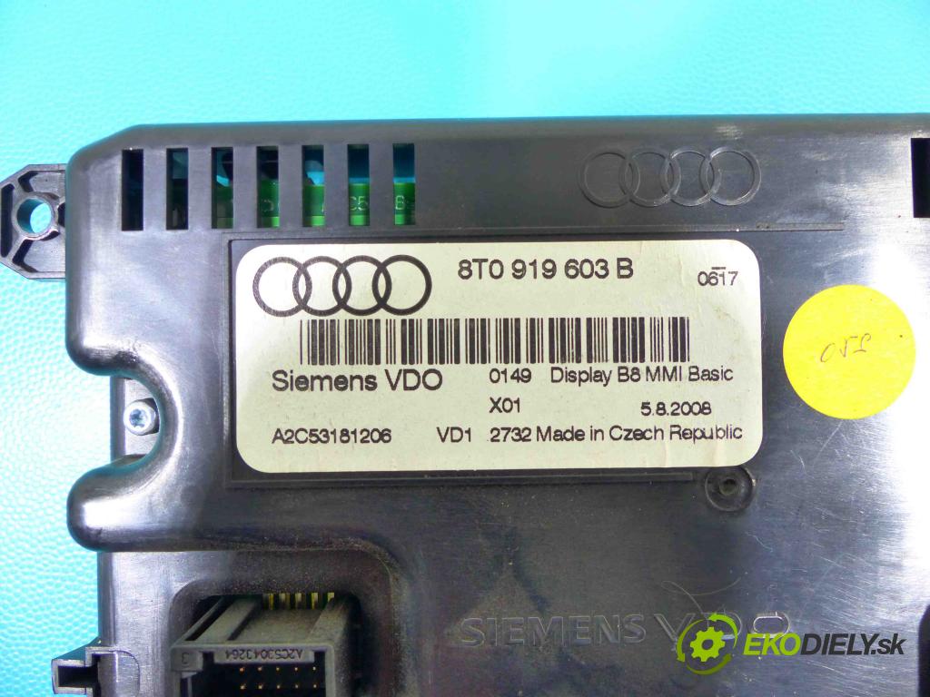 Audi A4 B8 2007-2015 2.0 tdi 143 HP manual 105 kW 1968 cm3 4- Zobrazit: 8T0919603B (Prístrojové dosky, displeje)