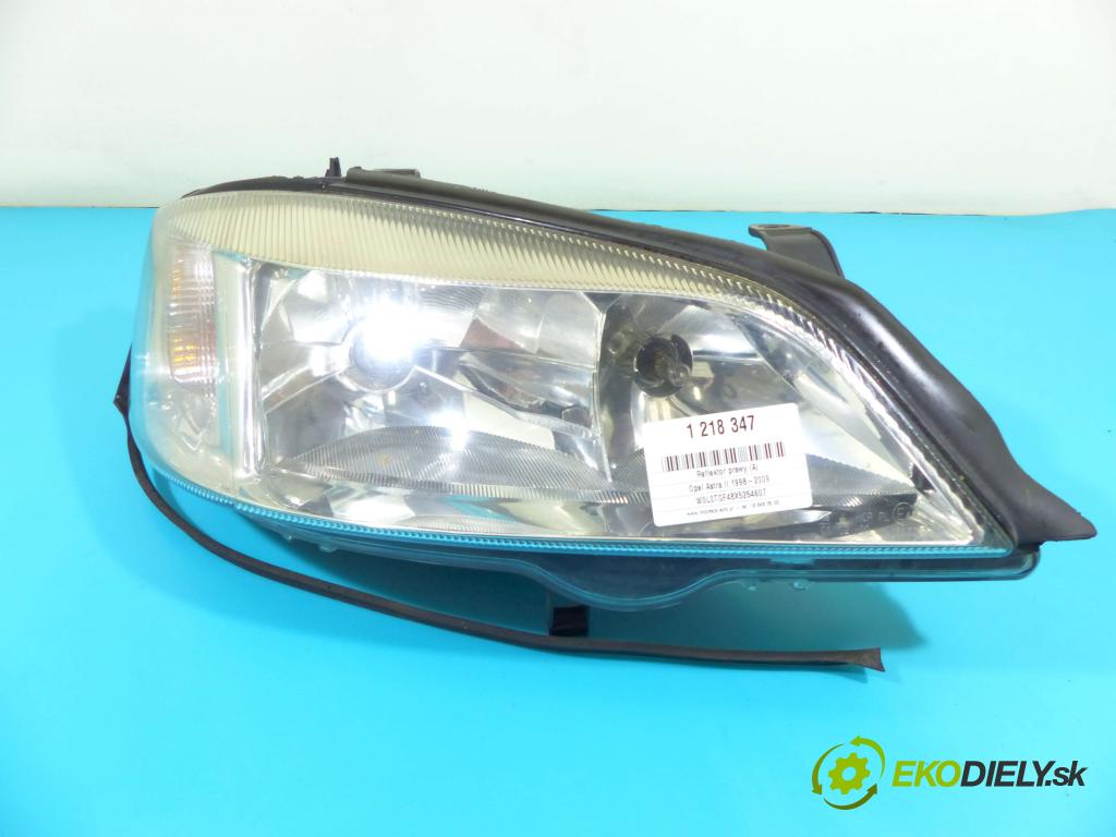 Opel Astra II 1998-2009 2.0 dtl 82 HP manual 60 kW 1995 cm3 5- Reflektor: pravý  (Pravé)