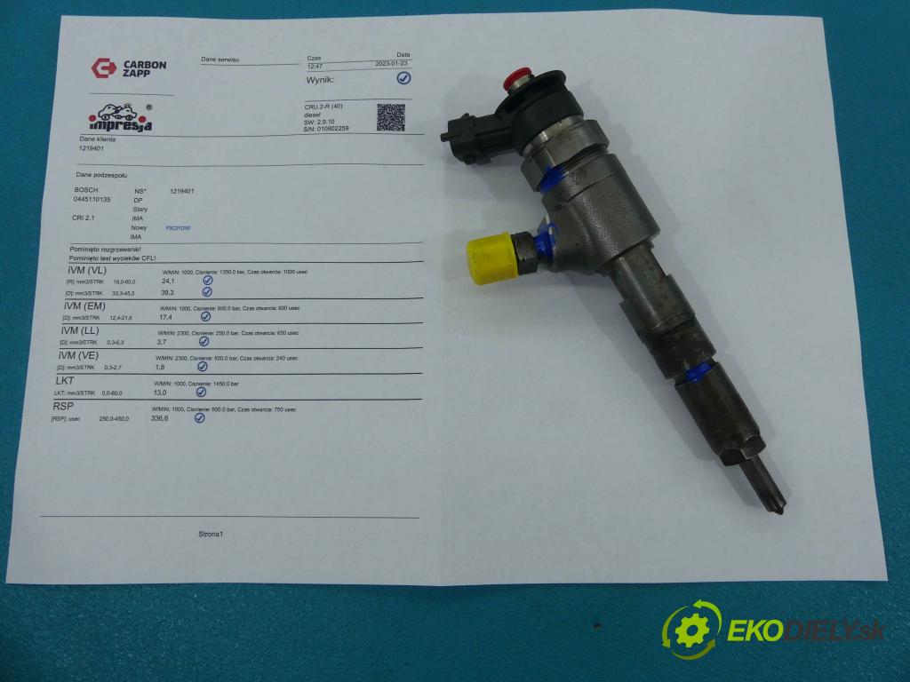 Peugeot 206 1.4 HDi 68 HP  50 kW 1400 cm3 3- vstrek 0445110135 (Vstrekovače)