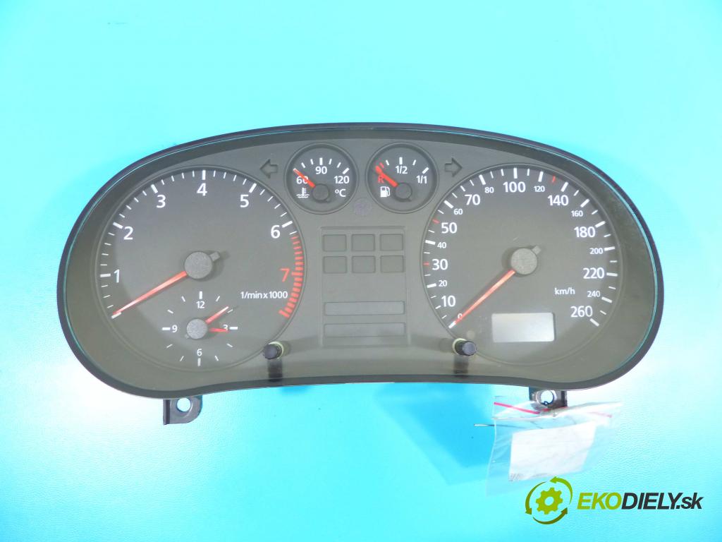 Audi A3 8L 1996-2003 1.6 SR 101 HP manual 74 kW 1595 cm3 3- prístrojovka/ budíky 8L0919860E (Prístrojové dosky, displeje)