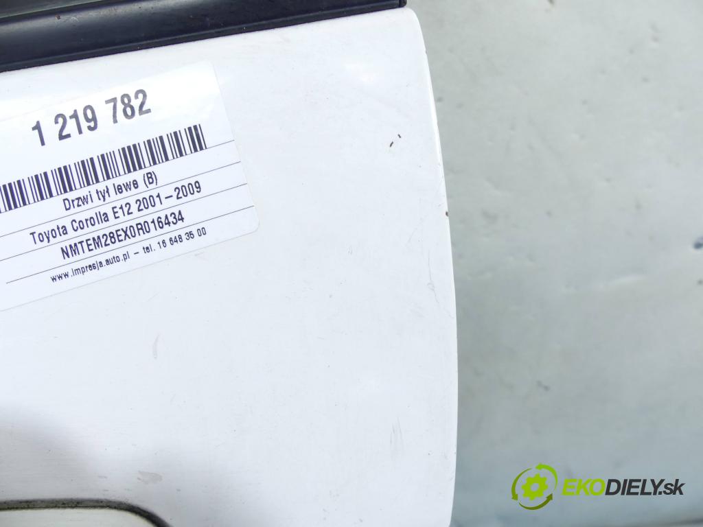 Toyota Corolla E12 2001-2009 1.4 vvti 97KM manual 71 kW 1398 cm3 5- dvere zadné ľavé (Ostatné)