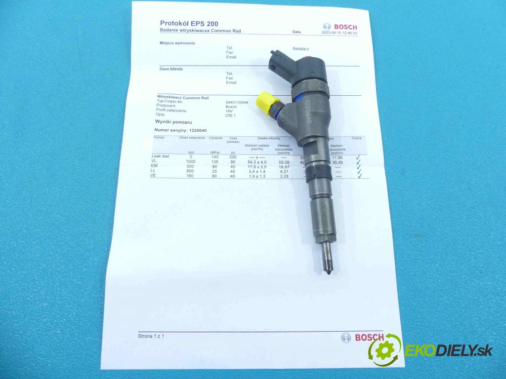 Peugeot 406 2.0 hdi 90 HP manual 66 kW 1997 cm3 4- vstrek 0445110044 (Vstrekovače)