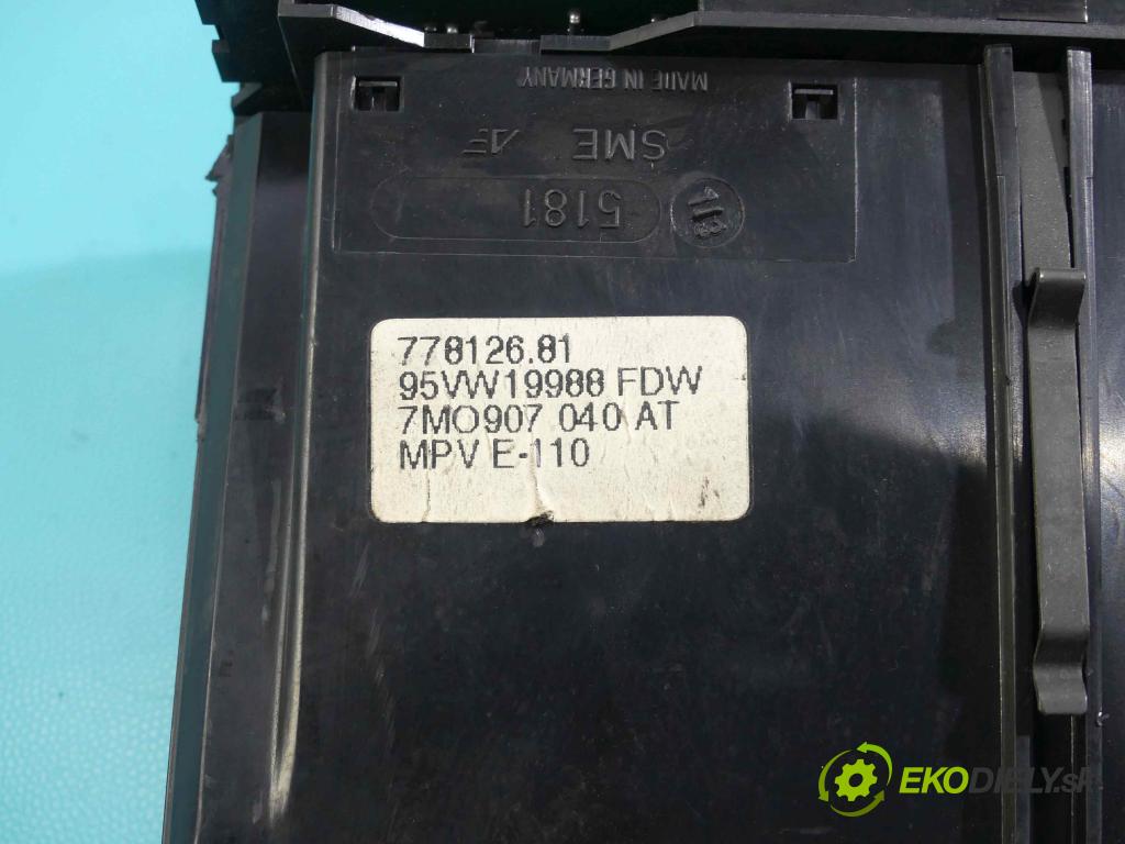 Seat Alhambra I 1996-2010 1.9 tdi 110 HP manual 81 kW 1896 cm3 5- panel kúrenia 95VW19988FDW