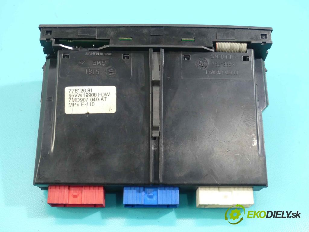 Seat Alhambra I 1996-2010 1.9 tdi 110 HP manual 81 kW 1896 cm3 5- panel kúrenia 95VW19988FDW
