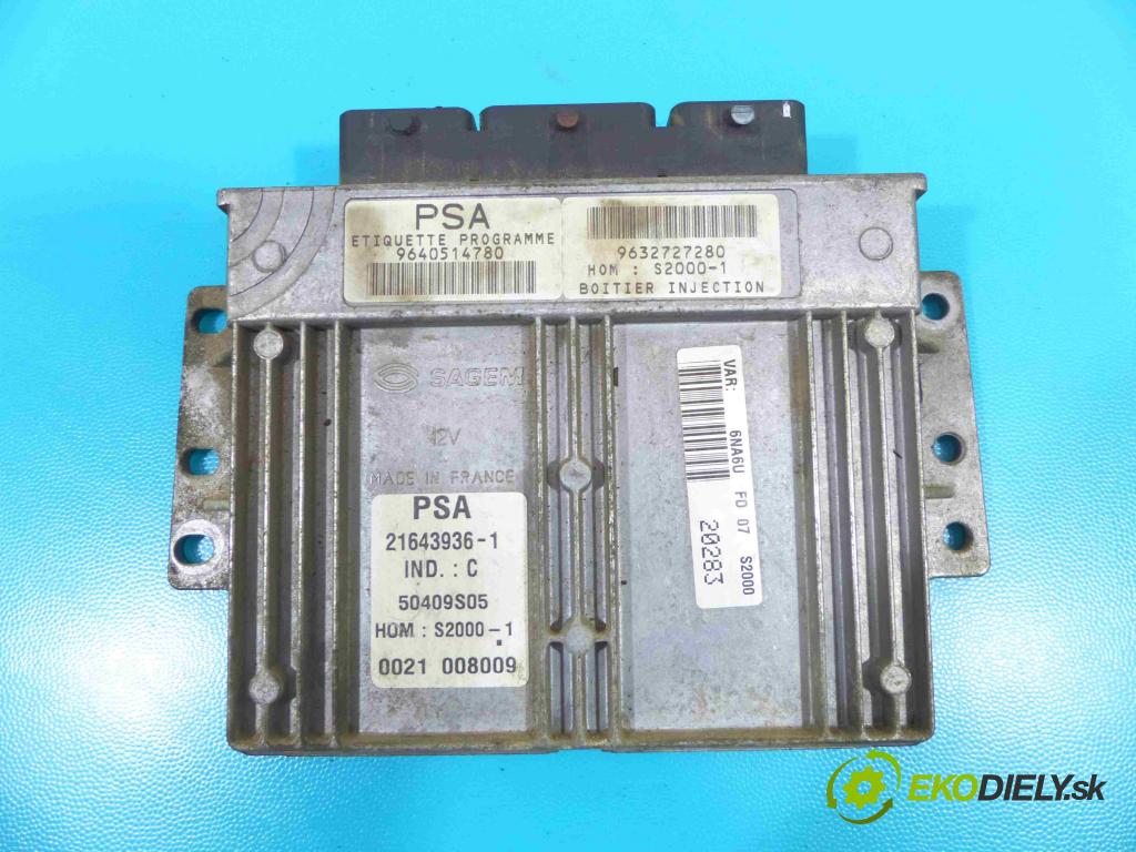 Citroen Xsara Picasso 1,8.0 16v 116 HP manual 85 kW 1749 cm3 5- Jednotka riadiaca 9640514780