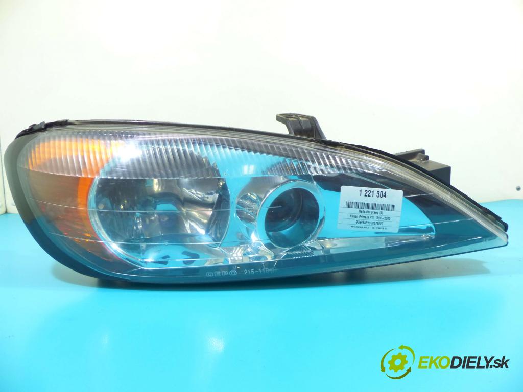 Nissan Primera P11 1996-2002 1.8 16v 114 HP manual 84 kW 1769 cm3 5- Reflektor: pravý  (Pravé)