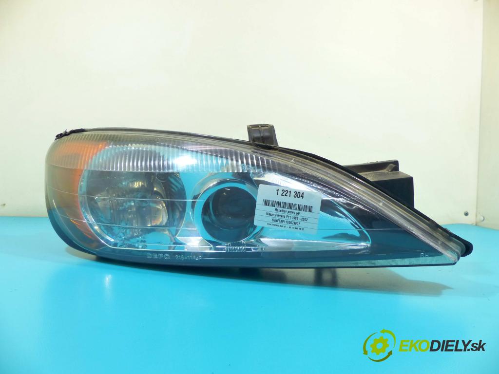 Nissan Primera P11 1996-2002 1.8 16v 114 HP manual 84 kW 1769 cm3 5- Reflektor: pravý  (Pravé)