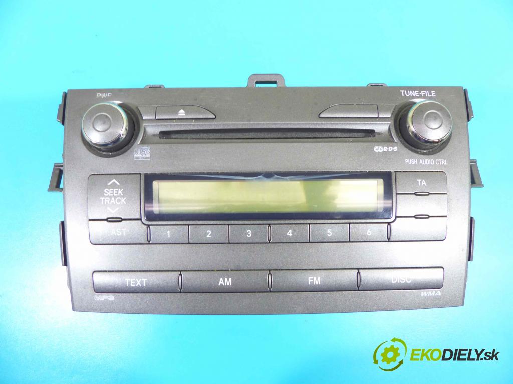 Toyota Corolla E15 2007-2014 2.0 D4D 126 HP manual 93 kW 1998 cm3 4- Radio továreň: 86120-12B00