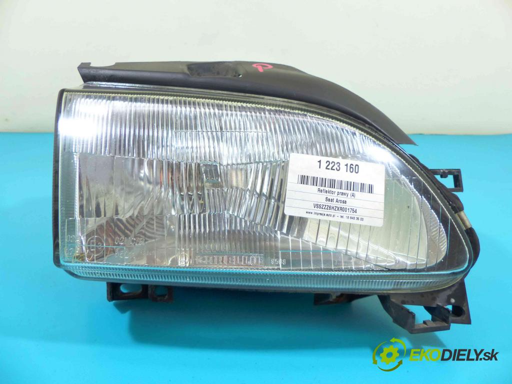 Seat Arosa 1.7 sdi 60 HP manual 44 kW 1716 cm3 3- Reflektor: pravý  (Pravé)