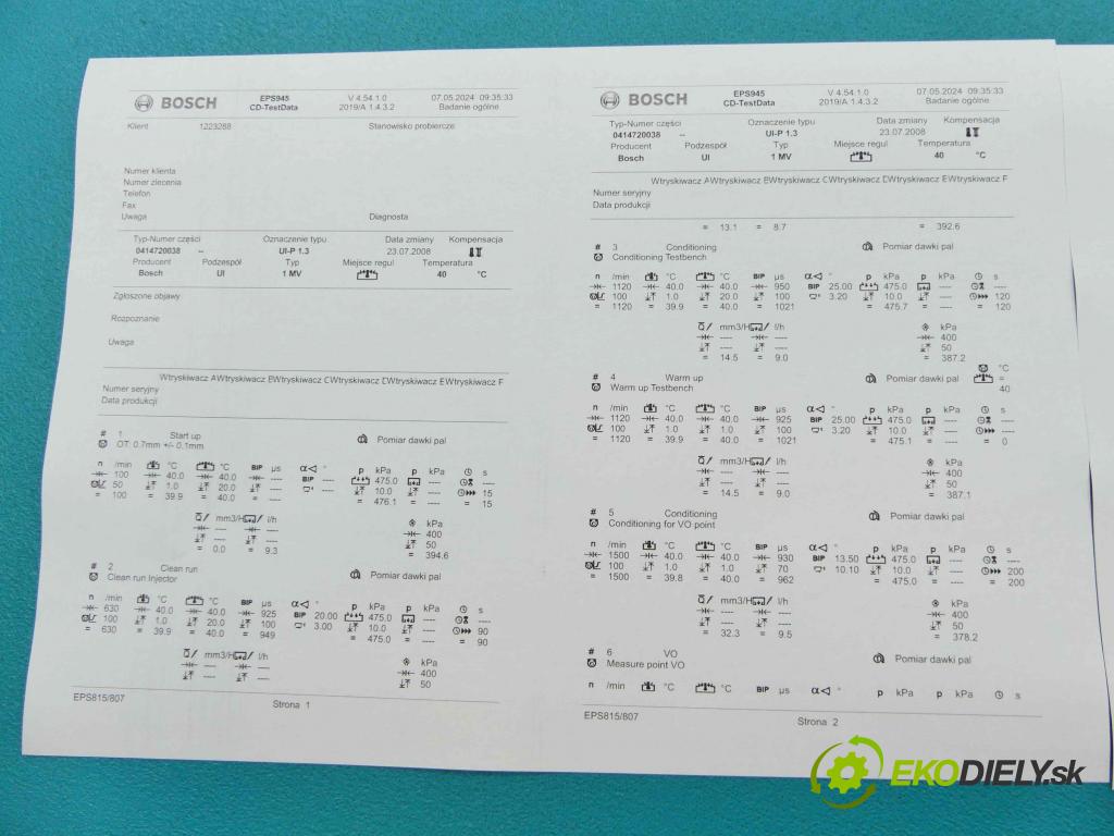 Vw Sharan I 1995-2010 1.9 tdi 116 HP manual 85 kW 1896 cm3 5- vstrekovacie čerpadlo 0414720038 (Vstrekovače)