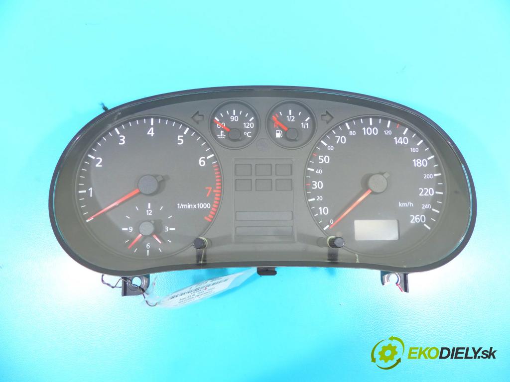 Audi A3 8L 1996-2003 1.6 SR 101 HP manual 74 kW 1595 cm3 3- prístrojovka/ budíky 8L0919860E (Prístrojové dosky, displeje)