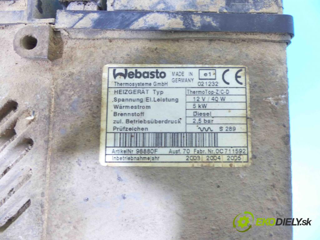 Fiat Ulysse II 2002-2010 2.0 jtd 109 HP manual 80 kW 1997 cm3 5- Webasto 98880F (Webasto)