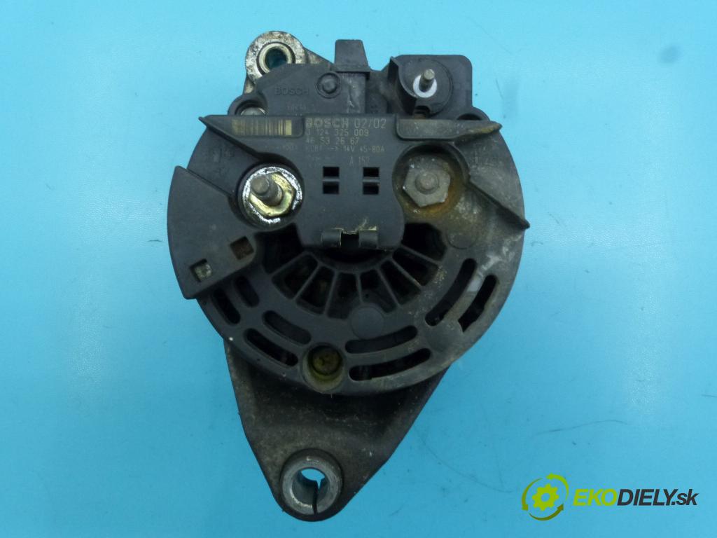 Fiat Palio II 2002-2006 1.6 16v 103 hp manual 76 kW 1596 cm3 5- Alternator 0124325009 (Alternátory)