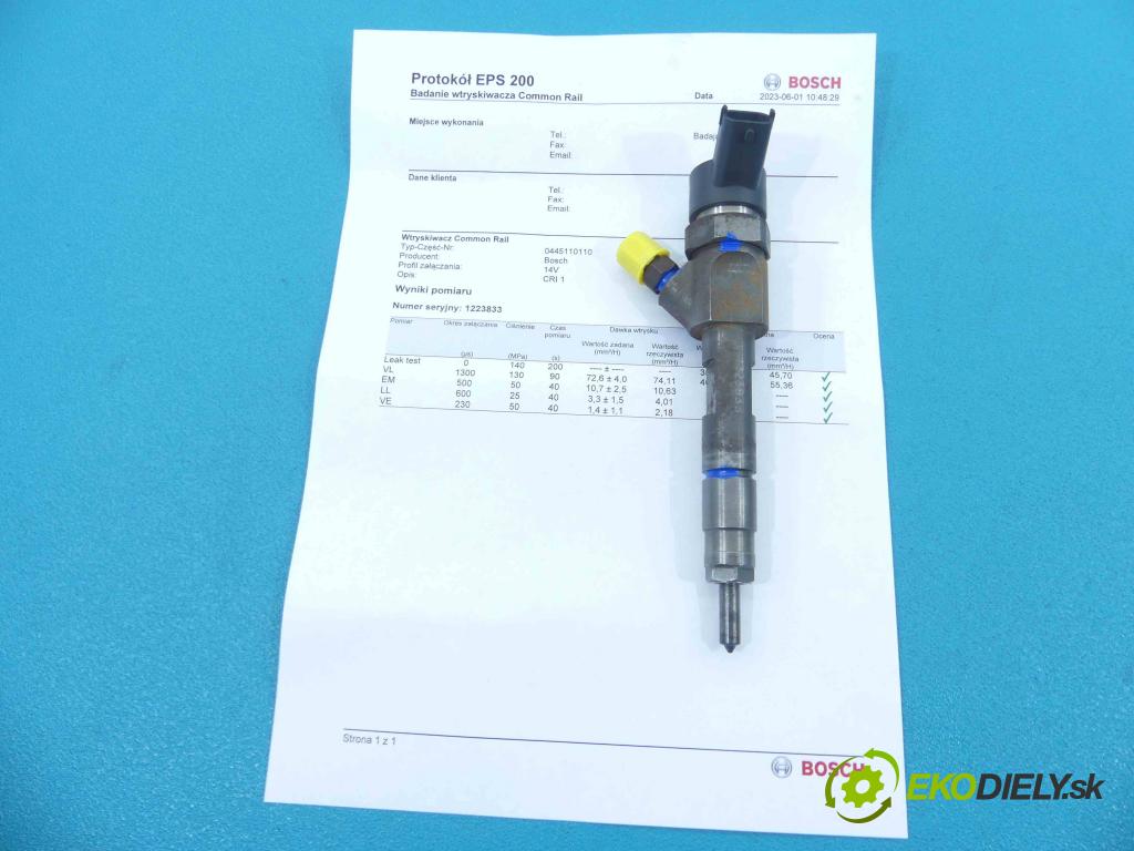 Renault Megane II 2003-2008 1.9 dci 120 HP manual 88 kW 1870 cm3 3- vstrek 0445110110 (Vstrekovače)