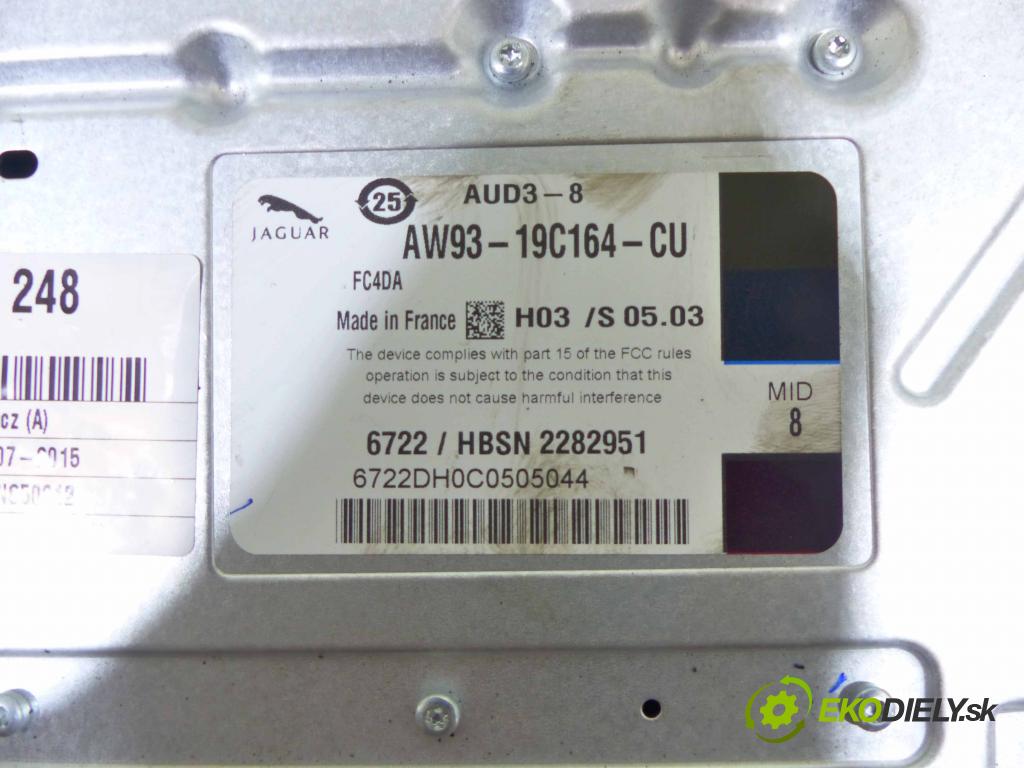 Jaguar XF 2007-2015 3.0 TD V6 241KM automatic 177 kW 2993 cm3 4- Zesilovač: AW93-19C164-CU (Zosilňovače)