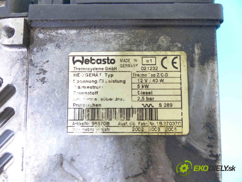 Rover 75 2.0 cdt 131 HP manual 96 kW 1951 cm3 4- Webasto 98570B (Webasto)