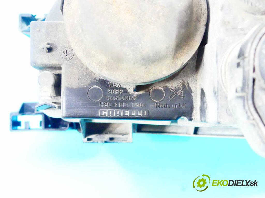 Toyota Avensis I T22 1997-2003 2.0 TD 90 HP manual 66 kW 1975 cm3 5- Reflektor: pravý  (Pravé)