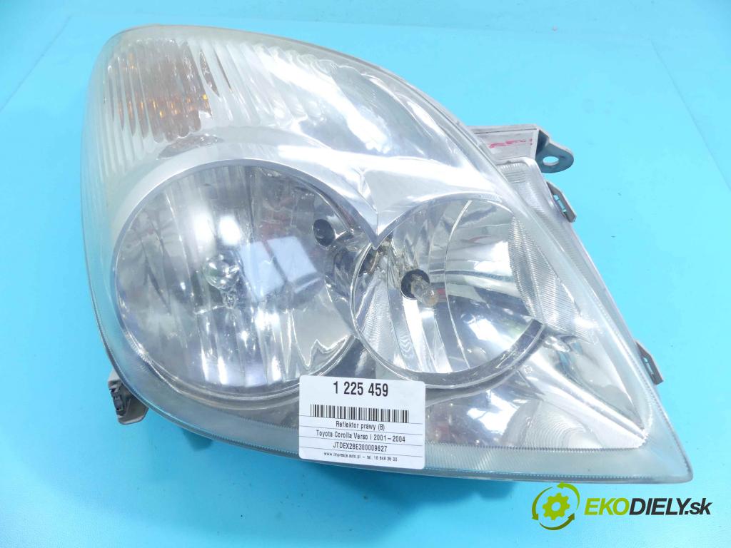 Toyota Corolla Verso I 2001-2004 2.0 D4D 90 HP manual 66 kW 1995 cm3 5- Reflektor: pravý  (Pravé)