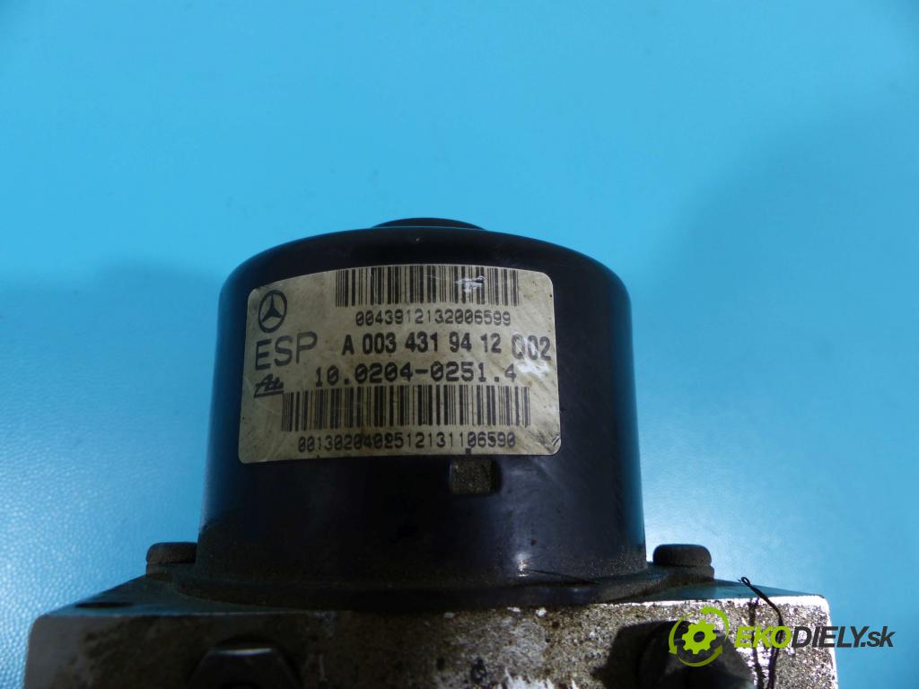 Mercedes C W203 2000-2007 2,2.0 cdi 116 HP manual 85 kW 2148 cm3 4- čerpadlo abs A0034319412 (Pumpy ABS)