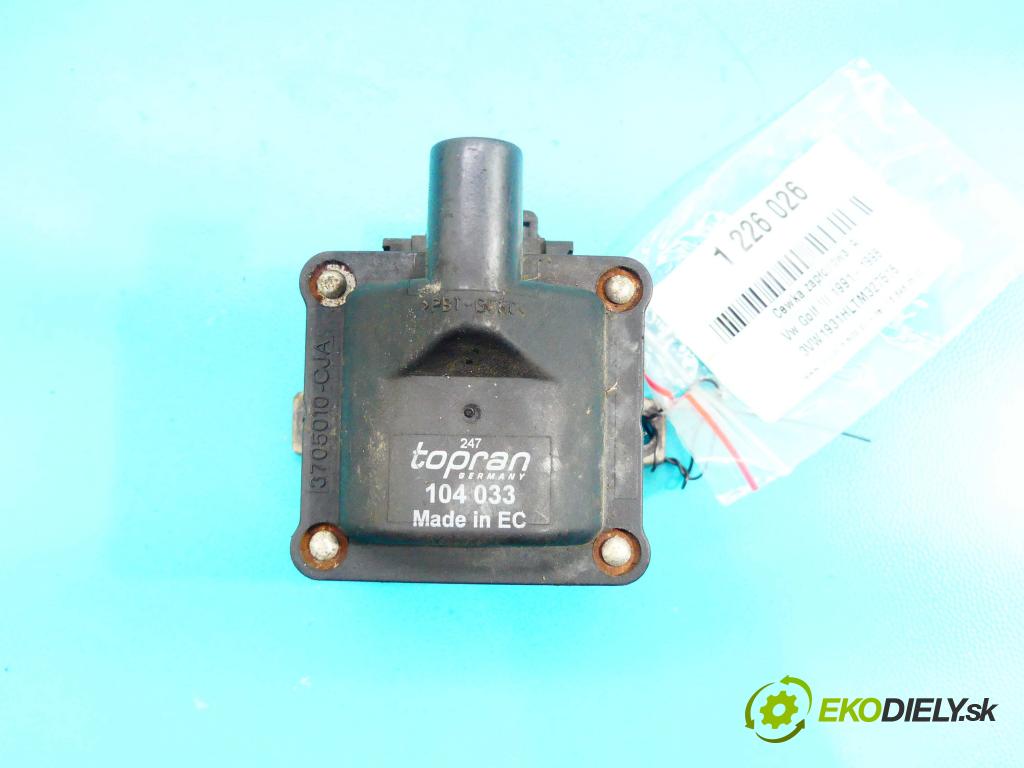 Vw Golf III 1991-1998 1.8 90 HP manual 66 kW 1781 cm3 5- cievka zapaľovacia  (Zapaľovacie cievky, moduly)