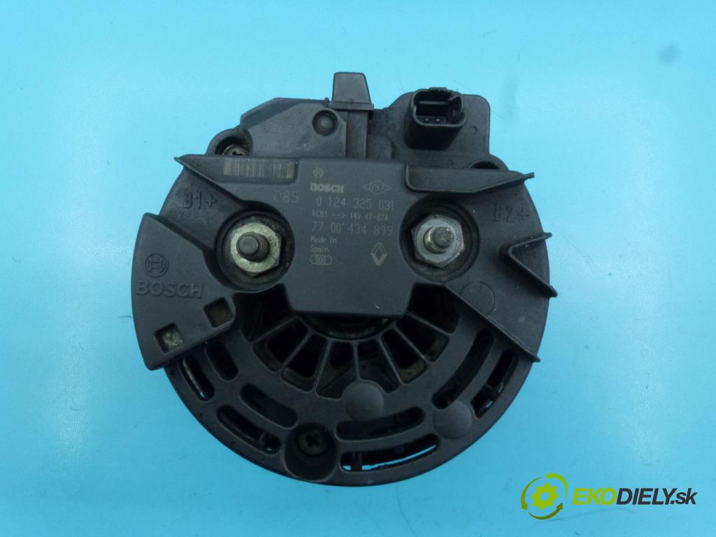 Renault Scenic I 1996-2003 1.6 16v 107 HP manual 79 kW 1598 cm3 5- Alternator 0124325031 (Alternátory)