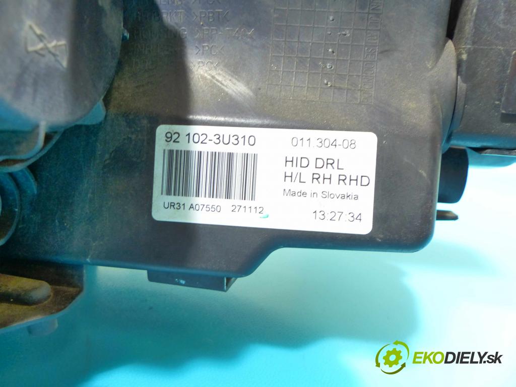 Kia Sportage III 2010-2015 2.0 CRDI 184hp manual 135 kW 1995 cm3 5- Reflektor: pravý 92102-3U310 (Pravé)