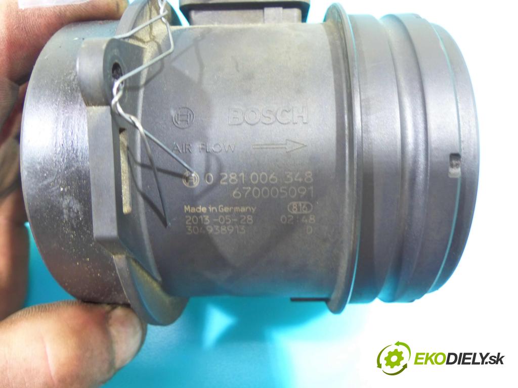 Maserati Ghibli 2013 - 3.0 V6 diesel: 275 HP automatic 202 kW 2987 cm3 4- průtokoměr: 0281006348 (Váhy vzduchu)