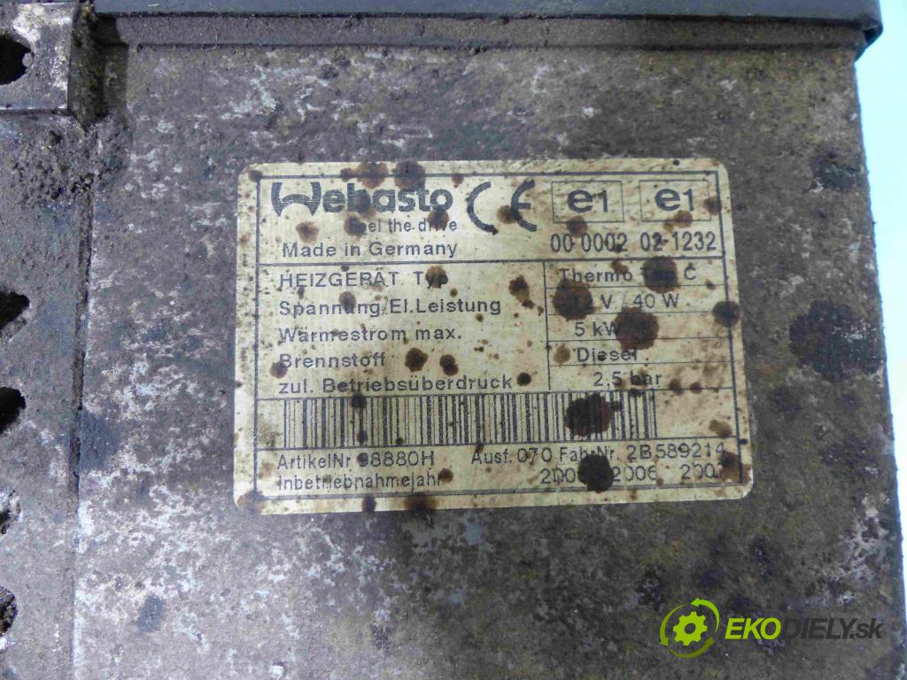 Fiat Ulysse II 2002-2010 2.2 jtd 128 hp manual 94 kW 2179 cm3 5- Webasto 2B589214 (Webasto ohřívače)