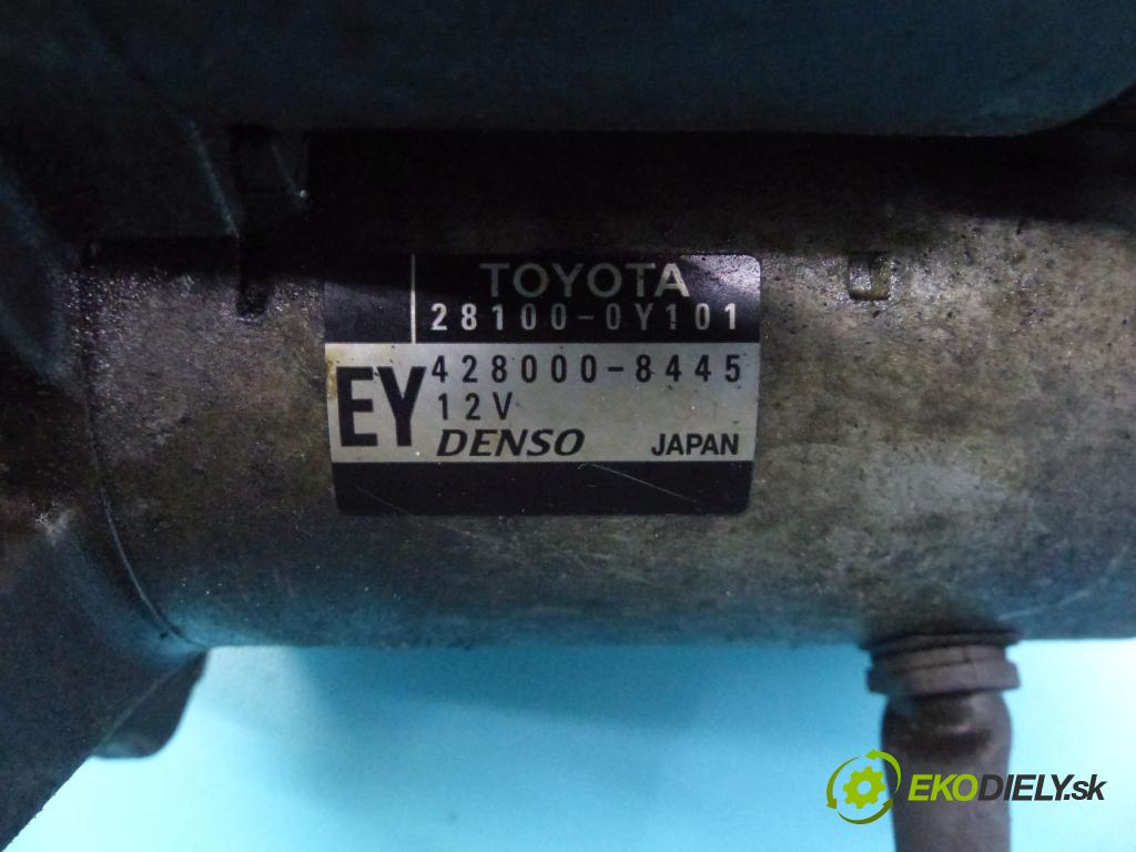 Toyota Yaris III 2011-2020 1.3 vvti 99 HP manual 73 kW 1329 cm3 5- štartér 28100-0Y101 (Štartéry)