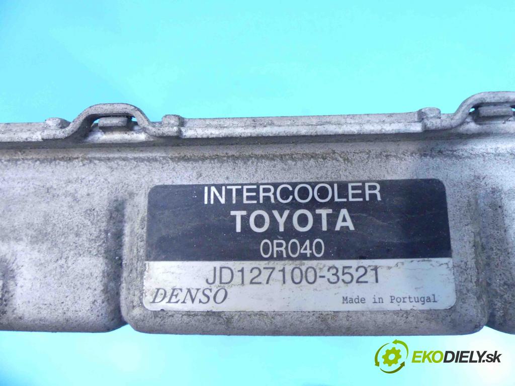Toyota Avensis III T27 2009-2018 2.0 D4D 126 hp manual 93 kW 1998 cm3 5- Intercooler JD127100-3521 (Chladiče nasávaného vzduchu (intercoolery))