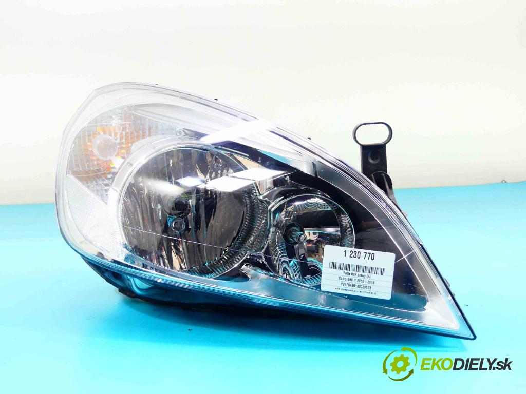 Volvo S60 II 2010-2018 2.0 T 203KM manual 149 kW 1999 cm3 4- Reflektor: pravý 89907534 (Pravé)