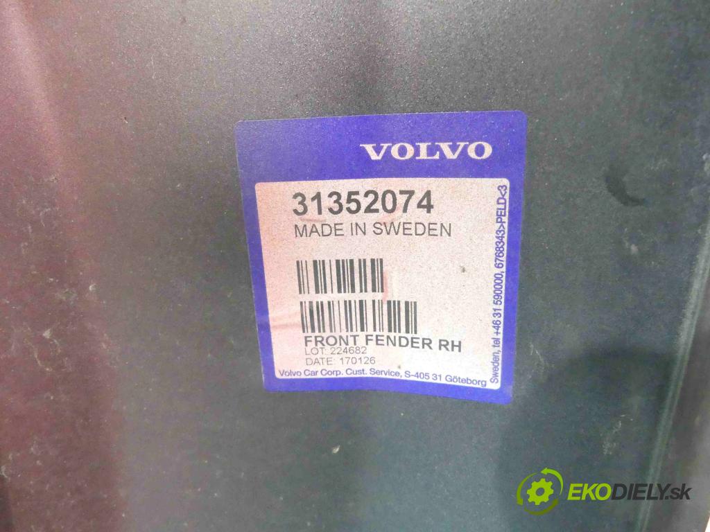 Volvo S60 II 2010-2018 2.0 T 203KM manual 149 kW 1999 cm3 4- blatnik přední pravý 31352074