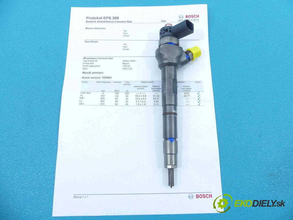 Vw Passat B7 2010-2014 2.0 tdi 140 HP manual 103 kW 1968 cm3 5- vstrek 0445110647 (Vstrekovače)
