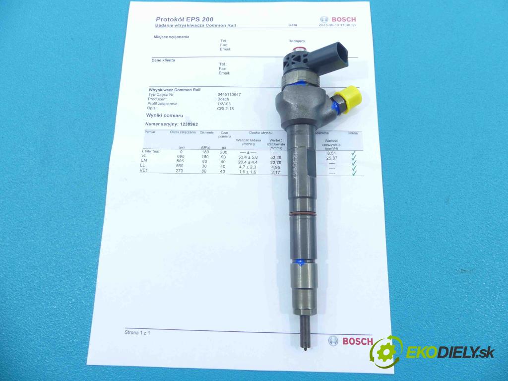 Vw Passat B7 2010-2014 2.0 tdi 140 HP manual 103 kW 1968 cm3 5- vstrek 0445110647 (Vstrekovače)