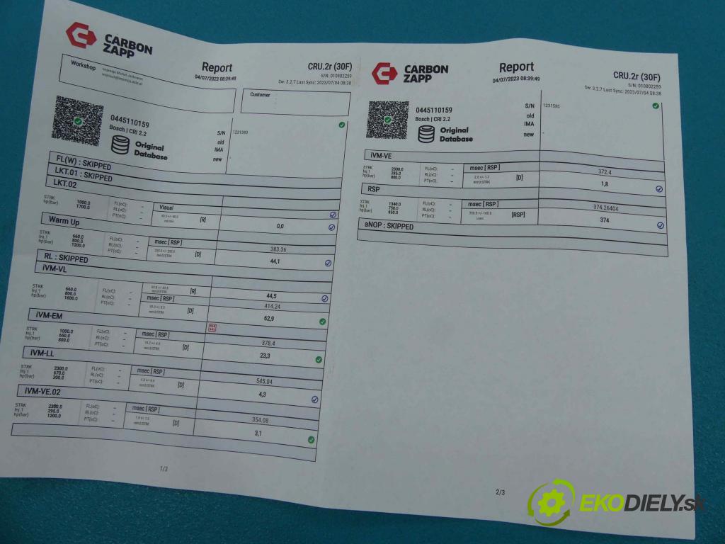 Opel Astra III 2004-2014 1.9 cdti 120 HP manual 88 kW 1910 cm3 5- vstrek 0445110159 (Vstrekovače)